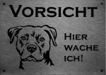 Staffordshire Bullterrier | Edelstahl Warnschild